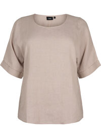 Kortermet Bluse i 100 % lin