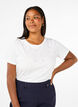T-skjorte i bomull med rhinestones, Bright White, Model image number 0