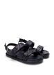 Wide fit - Glitter sandal med borrelåslukking, Svart, Packshot image number 1