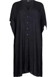 Kaftan strandkjole med knapper, Svart