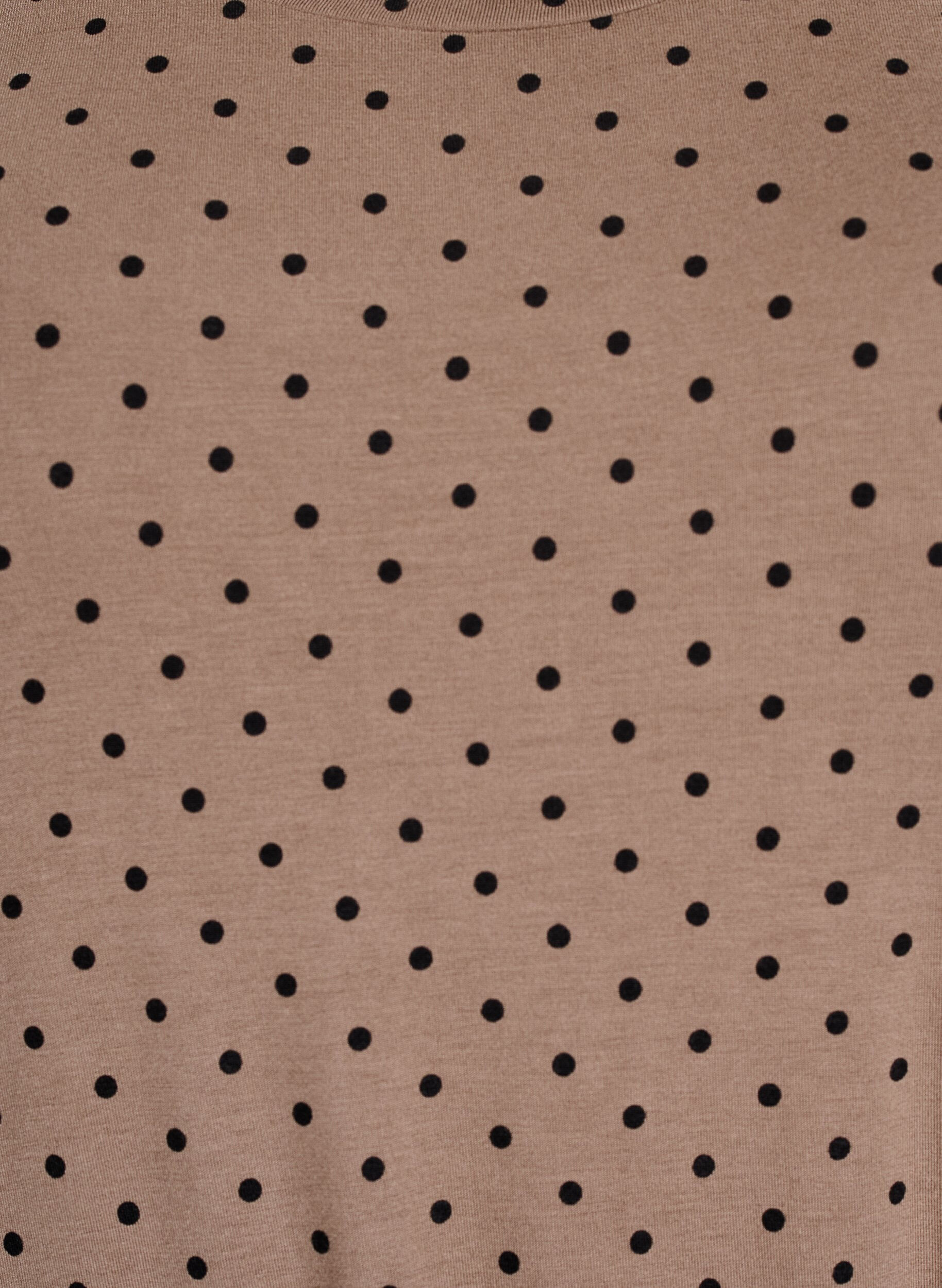 Zizzi Midilang jerseykjole med knytebelte i livet, Brun, Packshot image number 2