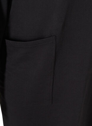 Sweatkjole med lommer og glidelås, Black w. Burlwood, Packshot image number 3