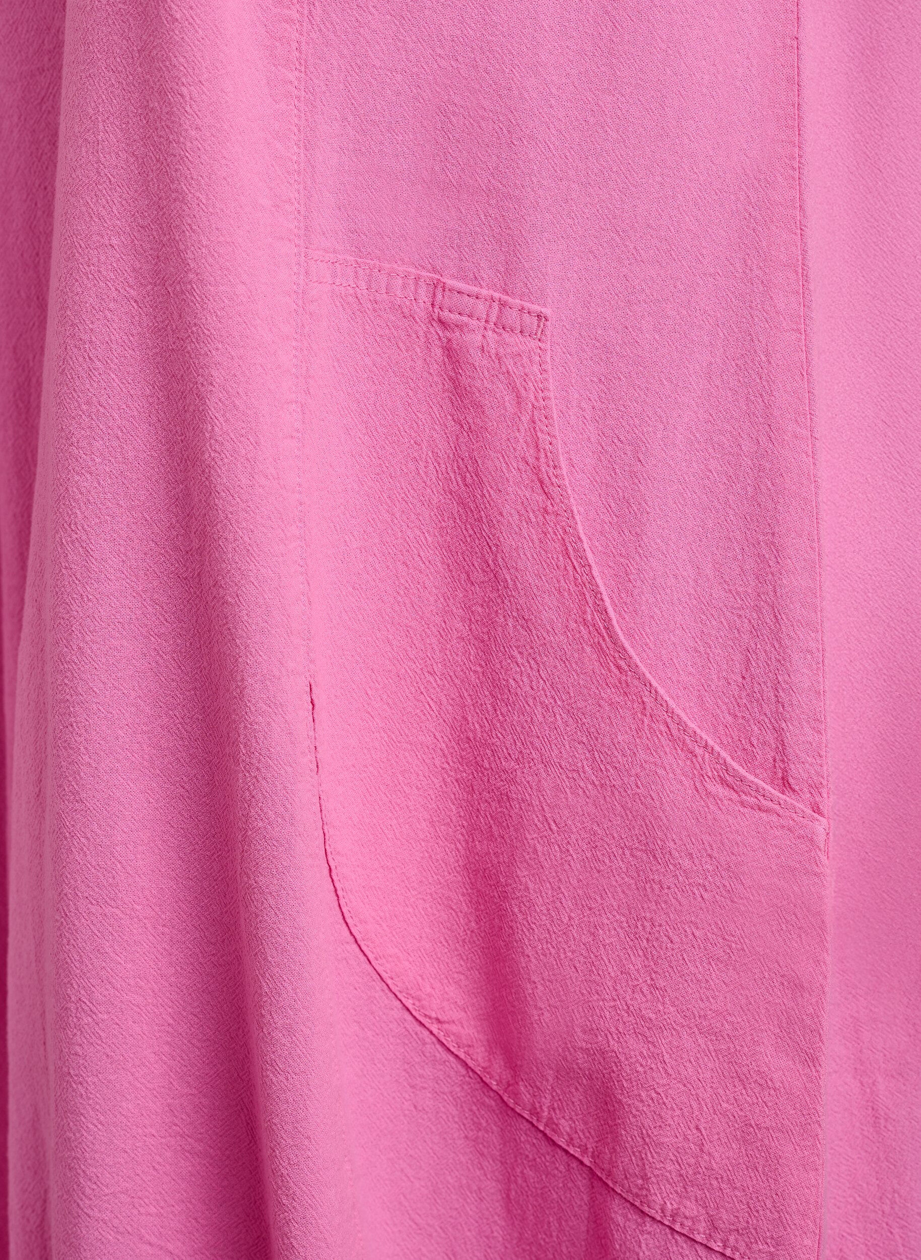 ZizziKortermet kjole i bomull, Rosa, Packshot image number 3