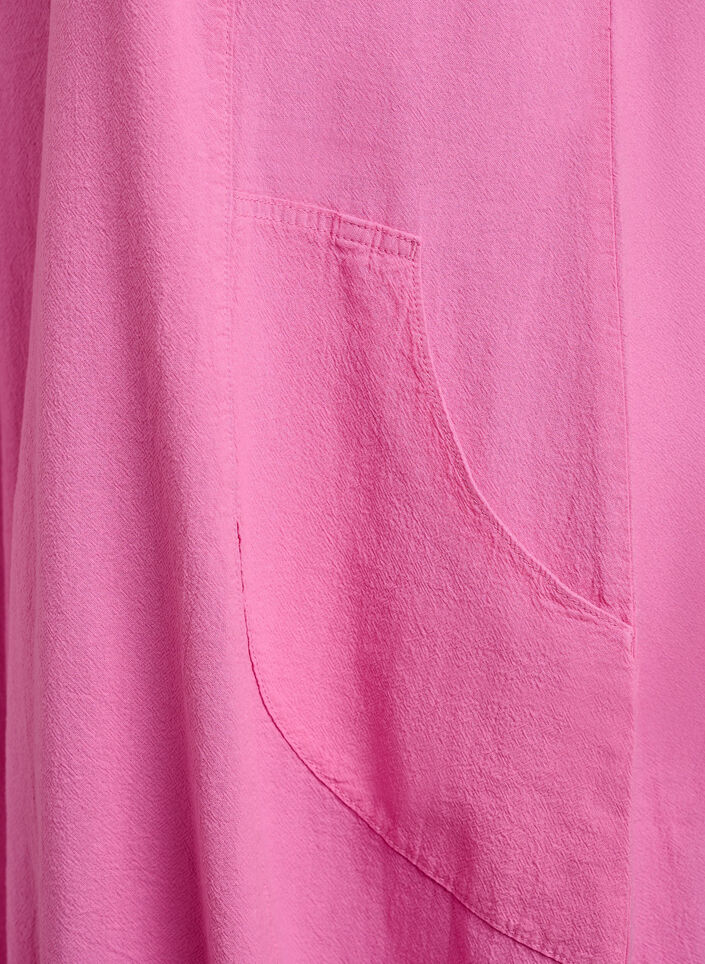 Kortermet kjole i bomull, Rosa, Packshot image number 3