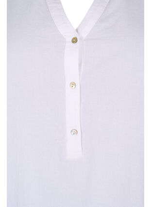 Skjortebluse med broderi anglaise og 3/4-ermer, Bright White, Packshot image number 2