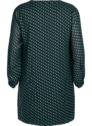 Langermet kjole med folietrykk, Scarab w. Silver, Packshot image number 1