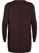 Lang, strikket cardigan i en viskoseblanding, Brun, Packshot image number 1