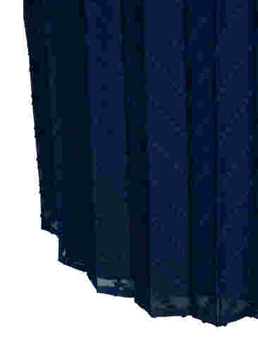 Kjole med korte ermer og struktur, Navy Blazer, Packshot image number 3