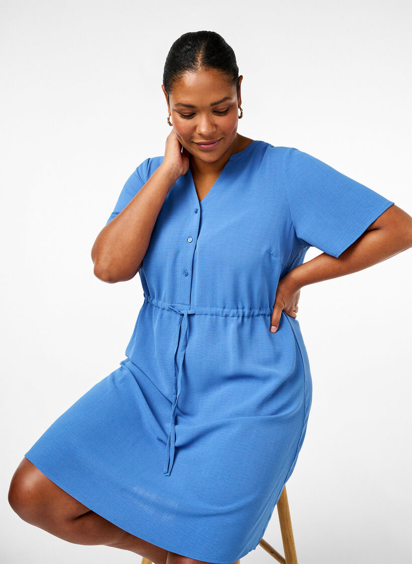 Kortermet kjole med bindebånd i midjen, Riverside, Image image number 0