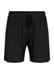 Løs shorts i viskose med ribb, Black, Packshot image number 0