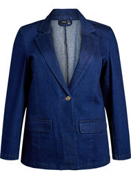 Denimblazer med lommer, Unwashed