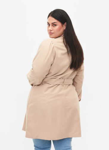 Trenchcoat med belte og lommer, Nomad, Model image number 1