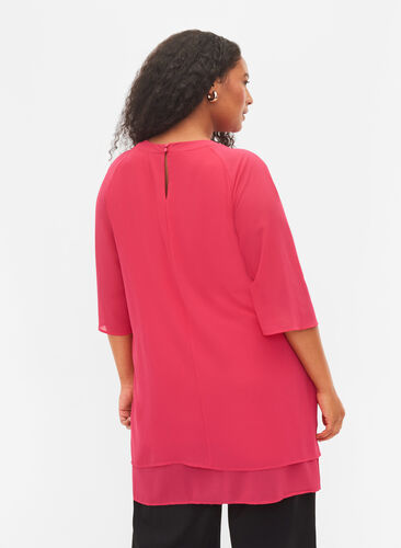 Chiffonbluse med 3/4-ermer, Love Potion, Model image number 1