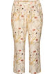 H&oslash;y midje viskosebukser med blomstertrykk, Beige, Packshot image number 0