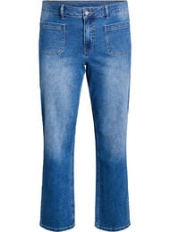 Jeans med forlommer og rette ben, Bl&aring;