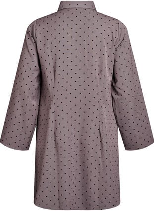 Zizzi Kort A-linje kjole med lange ermer, Grå, Packshot image number 1