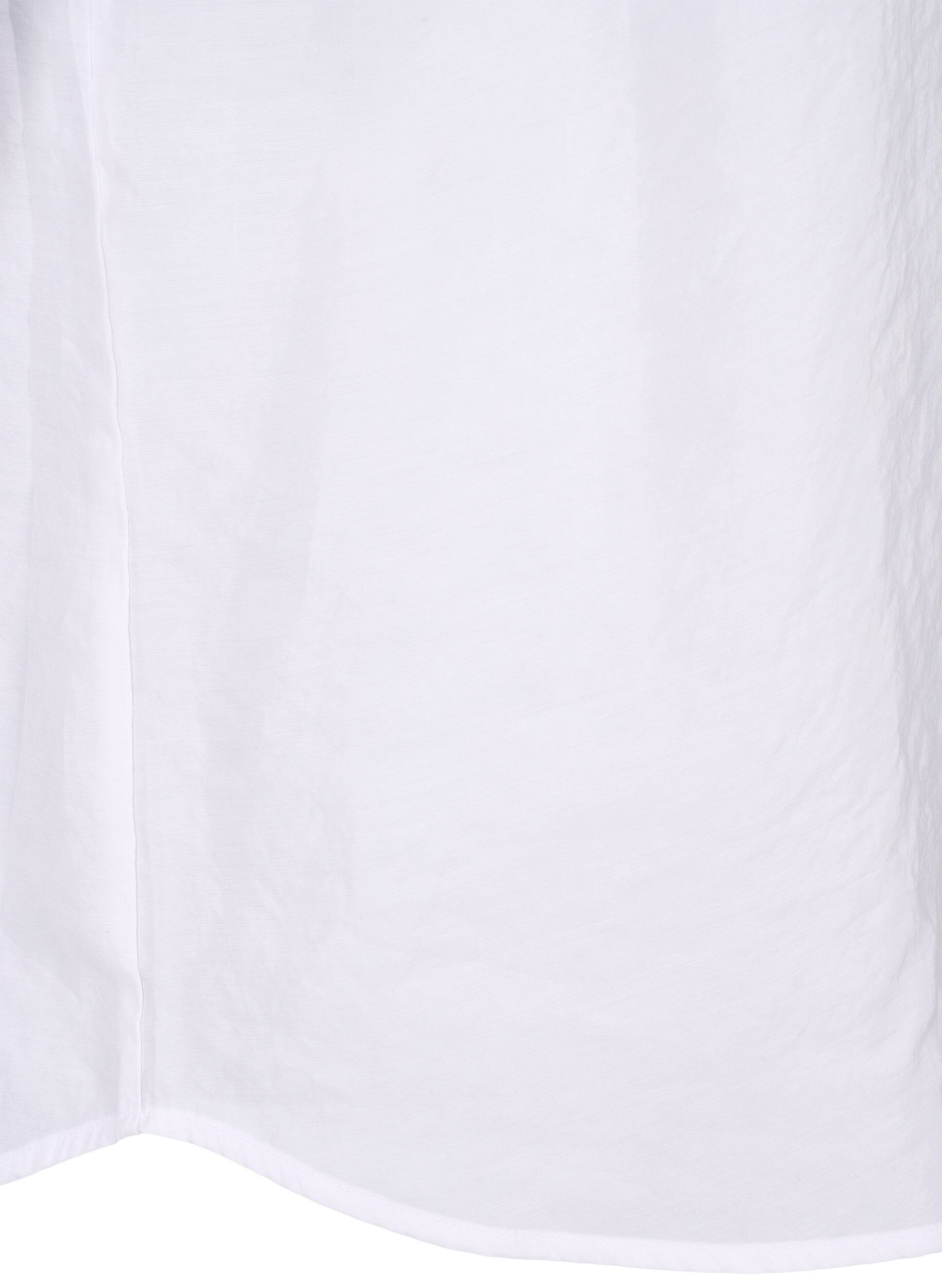 Zizzi Bluse i Tencel &trade; Modal med broderidetaljer, Bright White, Packshot image number 4