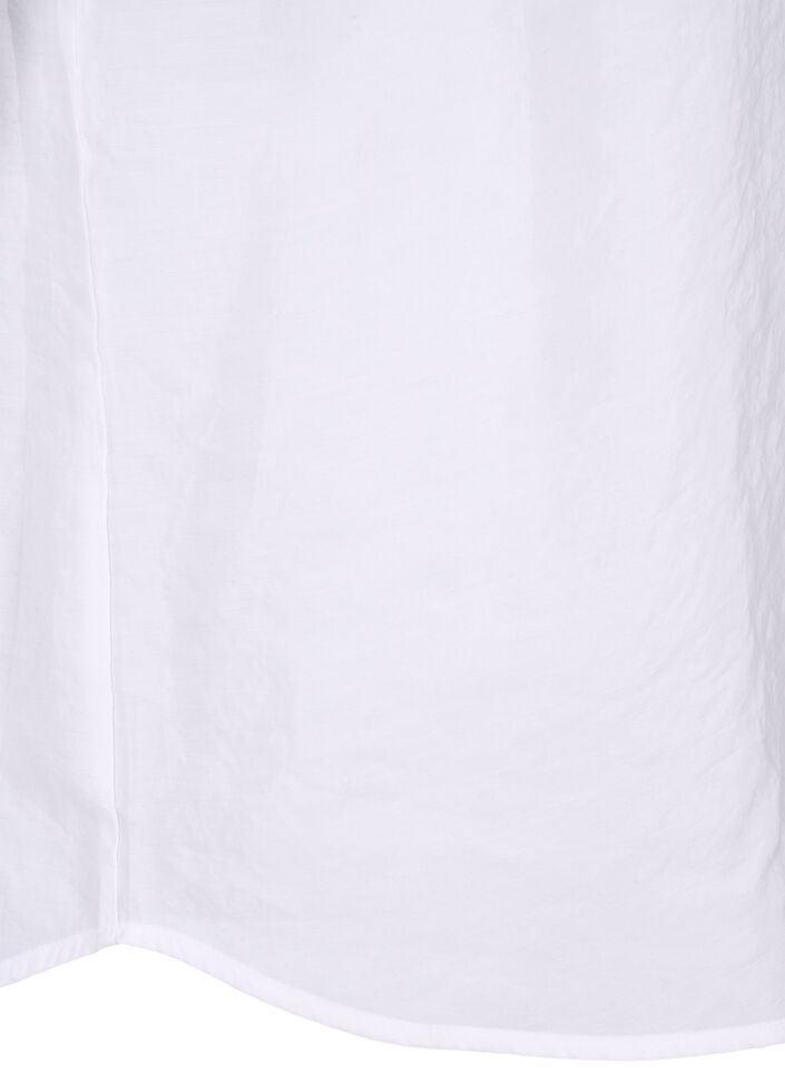 Bluse i Tencel &trade; Modal med broderidetaljer, Bright White, Packshot image number 4