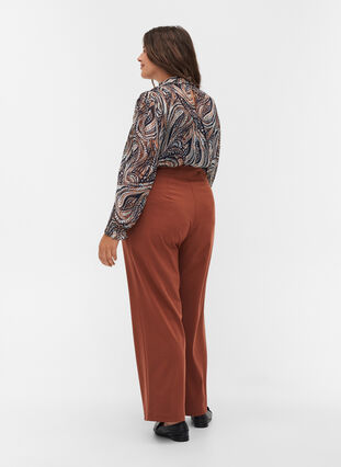 Klassiske bukser med lommer og knappelukking, Tortoise Shell, Model image number 1