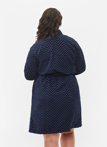 Morgenkåpe i bomull, Navy Blazer, Model image number 1