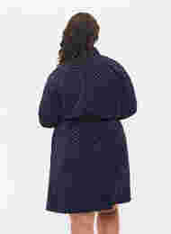Morgenkåpe i bomull, Navy Blazer, Model