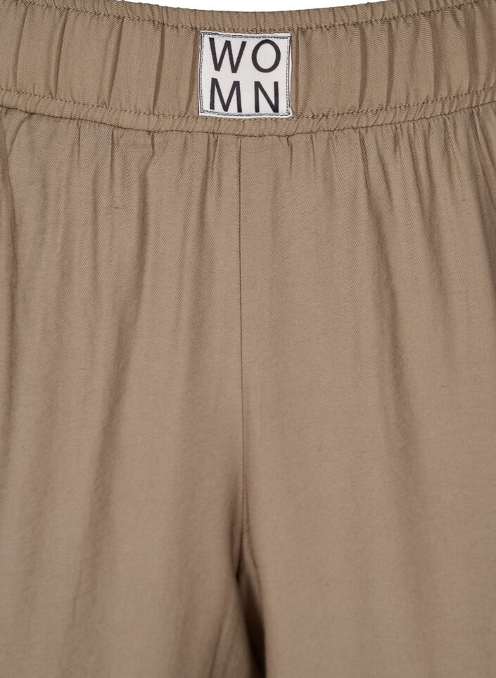 Viskosebukser med strikk og lommer, Timber Wolf, Packshot image number 2