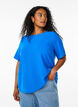 Kortermet bluse med rund hals, Blå, Model image number 0