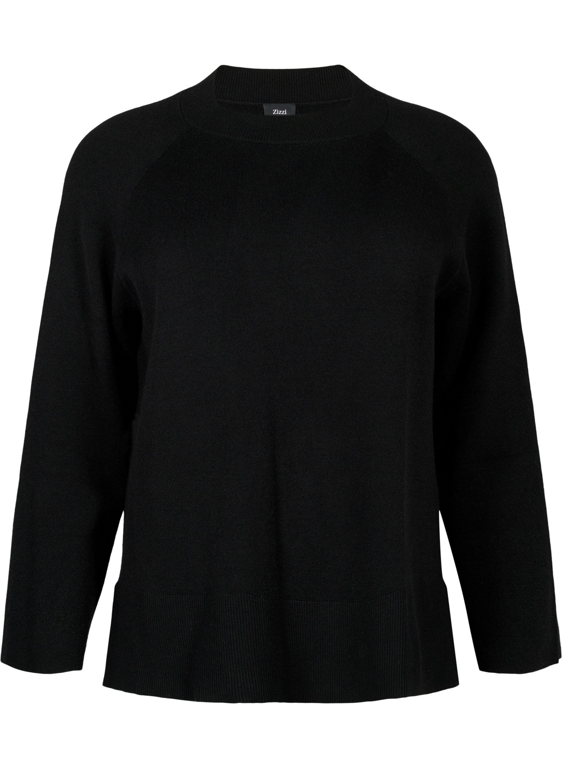 ZizziGenser i viskoseblanding med glidel&aring;s i siden	, Black, Packshot image number 0