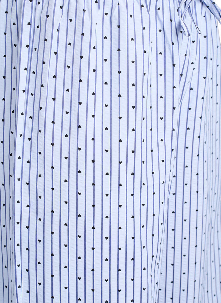L&oslash;se pyjamasbukser i seersucker med h&oslash;y midje, Bl&aring;, Packshot image number 2