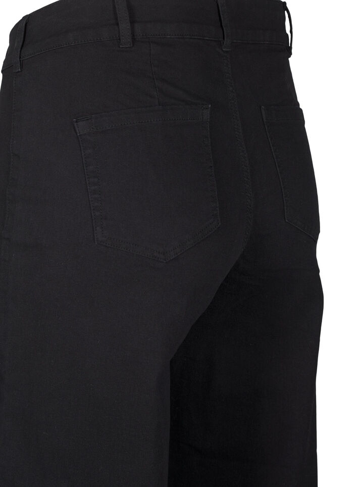 Vide jeans, Svart, Packshot image number 3