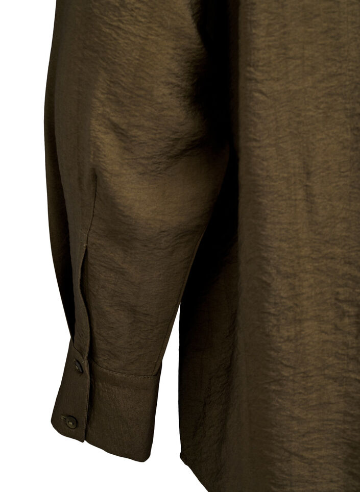 Skjorte med nagler, Dark Olive, Packshot
