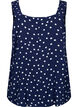 Mønstret topp i viskose med A-form, Peacoat Dot, Packshot image number 1