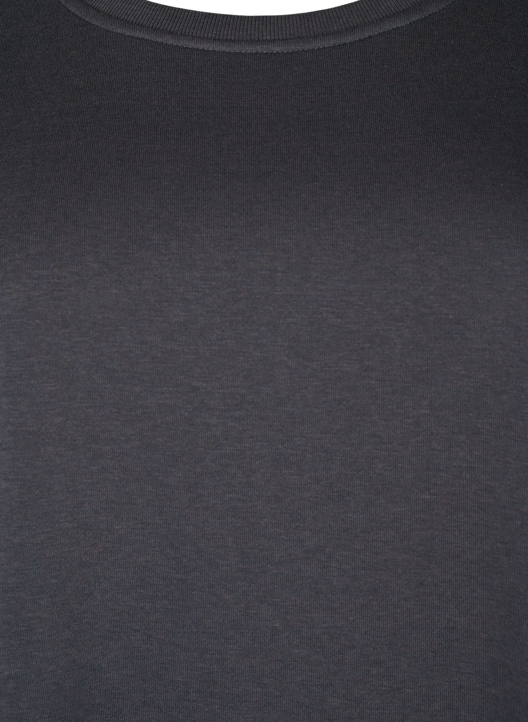 ZizziJoggekjole med broderte detaljer, Dark Grey, Packshot image number 2