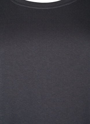 Joggekjole med broderte detaljer, Dark Grey, Packshot image number 2