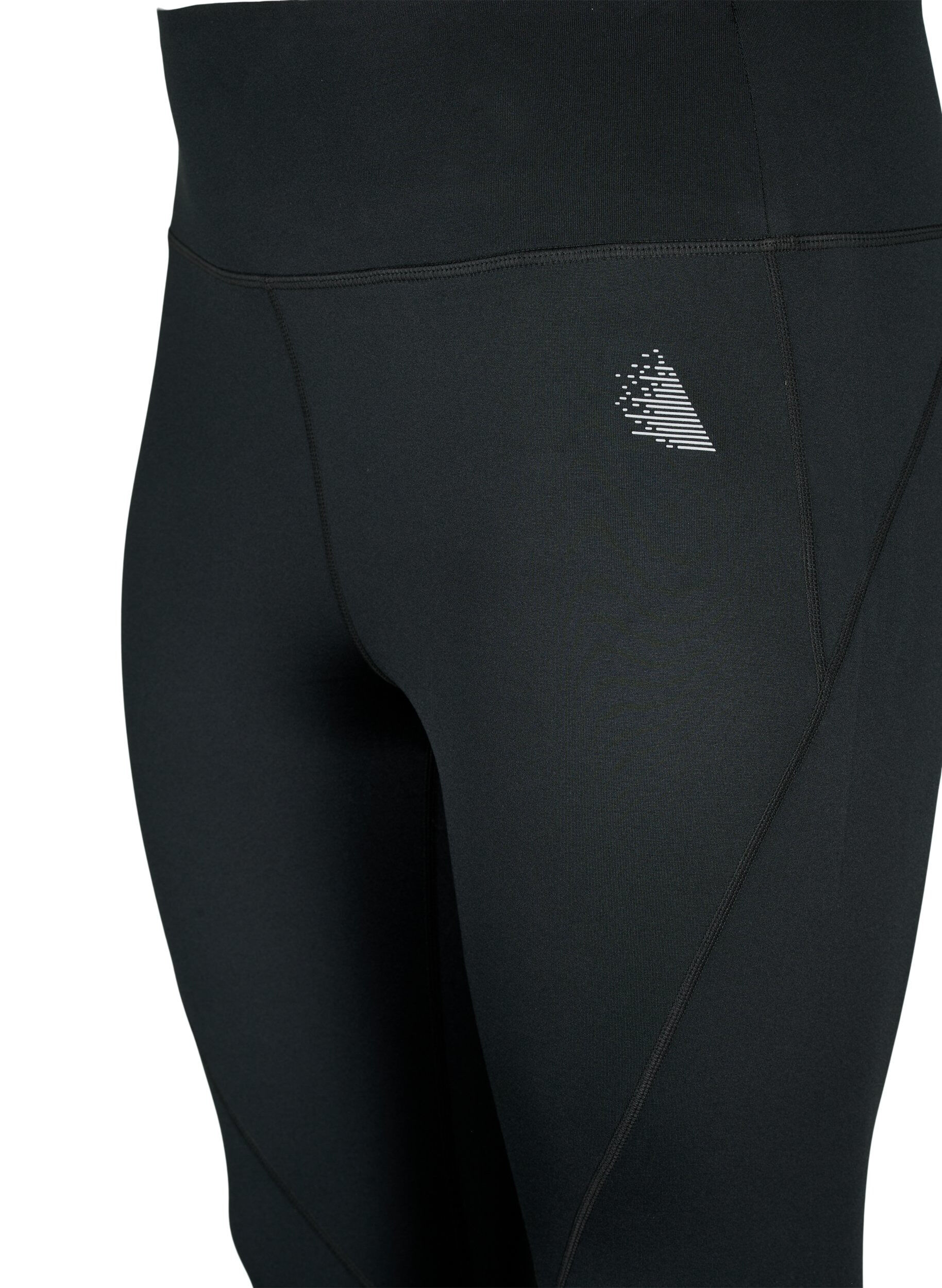ZizziTreningstights med fleece f&ocirc;r, Svart, Packshot image number 2