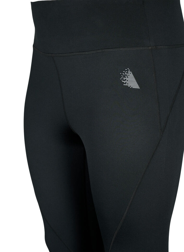 Treningstights med fleece f&ocirc;r, Svart, Packshot image number 2