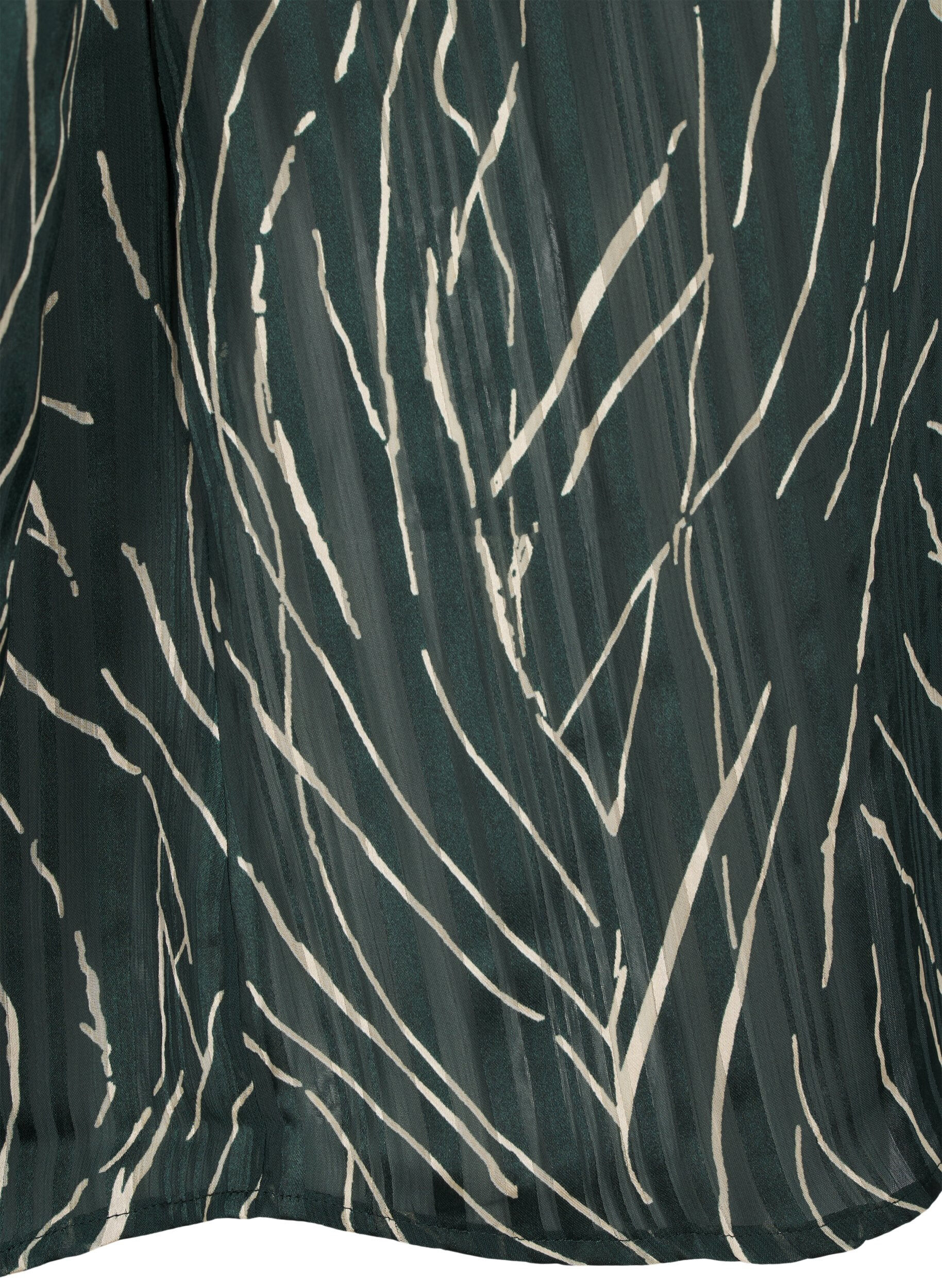 Zizzi Langermet skjorte med knapper, Gr&oslash;nn, Packshot image number 3