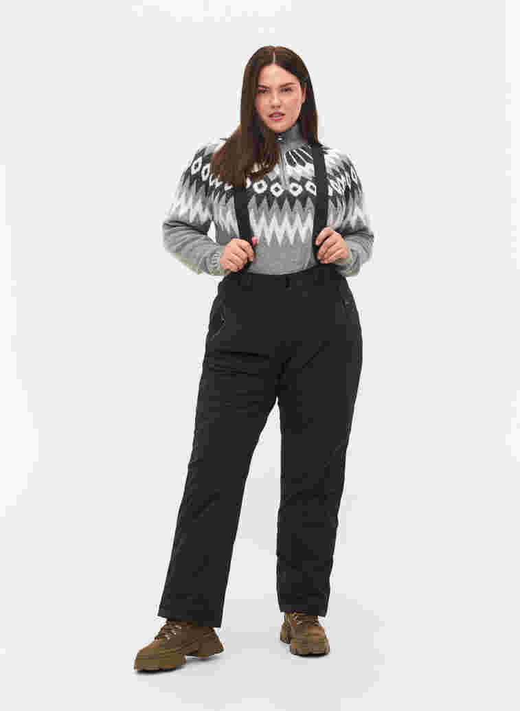 Skibukse med seler, Black, Model