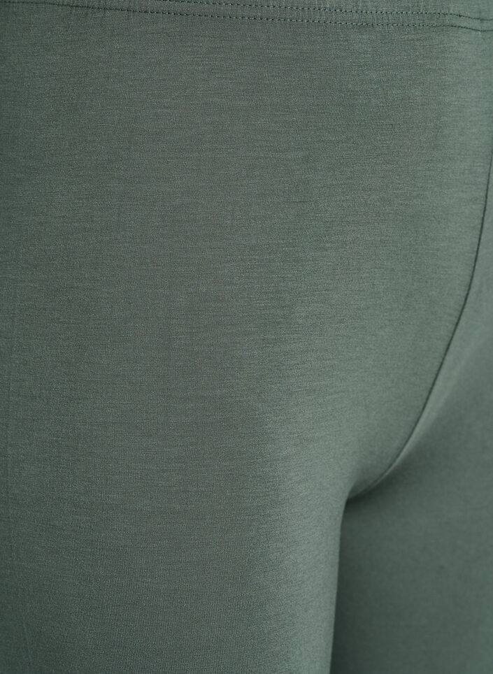 Basisleggings i viskose med 3/4-lengde, Gr&oslash;nn, Packshot image number 2