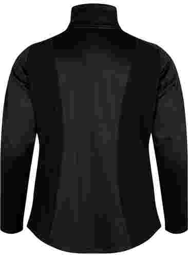 Trenings cardigan med glidelås og høy hals, Black, Packshot image number 1