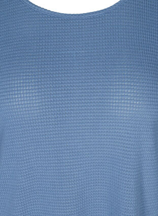 Langermet bluse med rund hals, Bijou Blue, Packshot image number 2