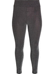 Glittermønstrede leggings, Svart