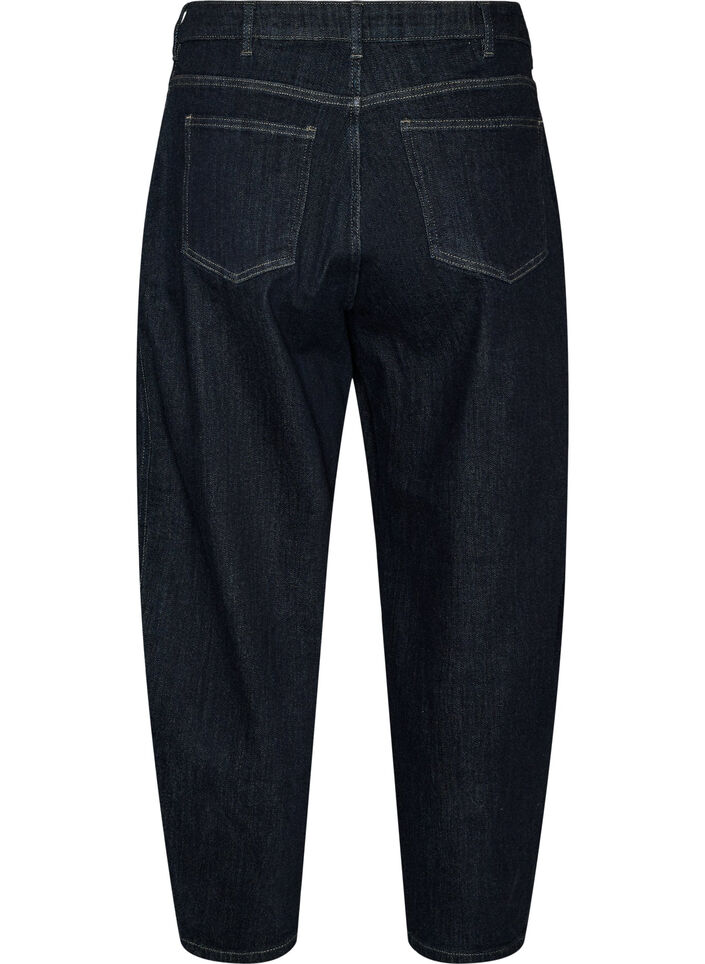 Barrel fit jeans med h&oslash;y midje, Bl&aring;, Packshot image number 1