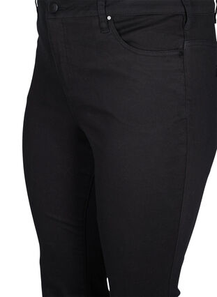 Zizzi Ellen bootcut jeans med høyt liv, Black, Packshot image number 2