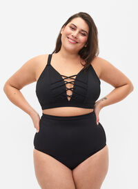 Bikinitruse med ekstra høyt liv , Black, Model