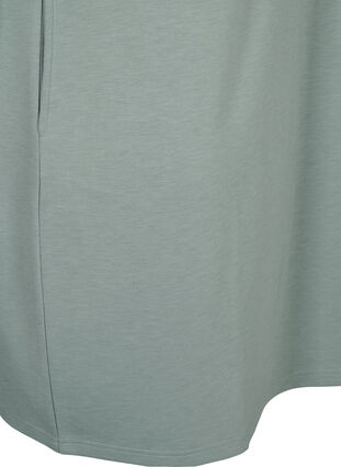 Kortermet kjole i modalblandet sweatshirtkvalitet., Chinois Green, Packshot image number 3