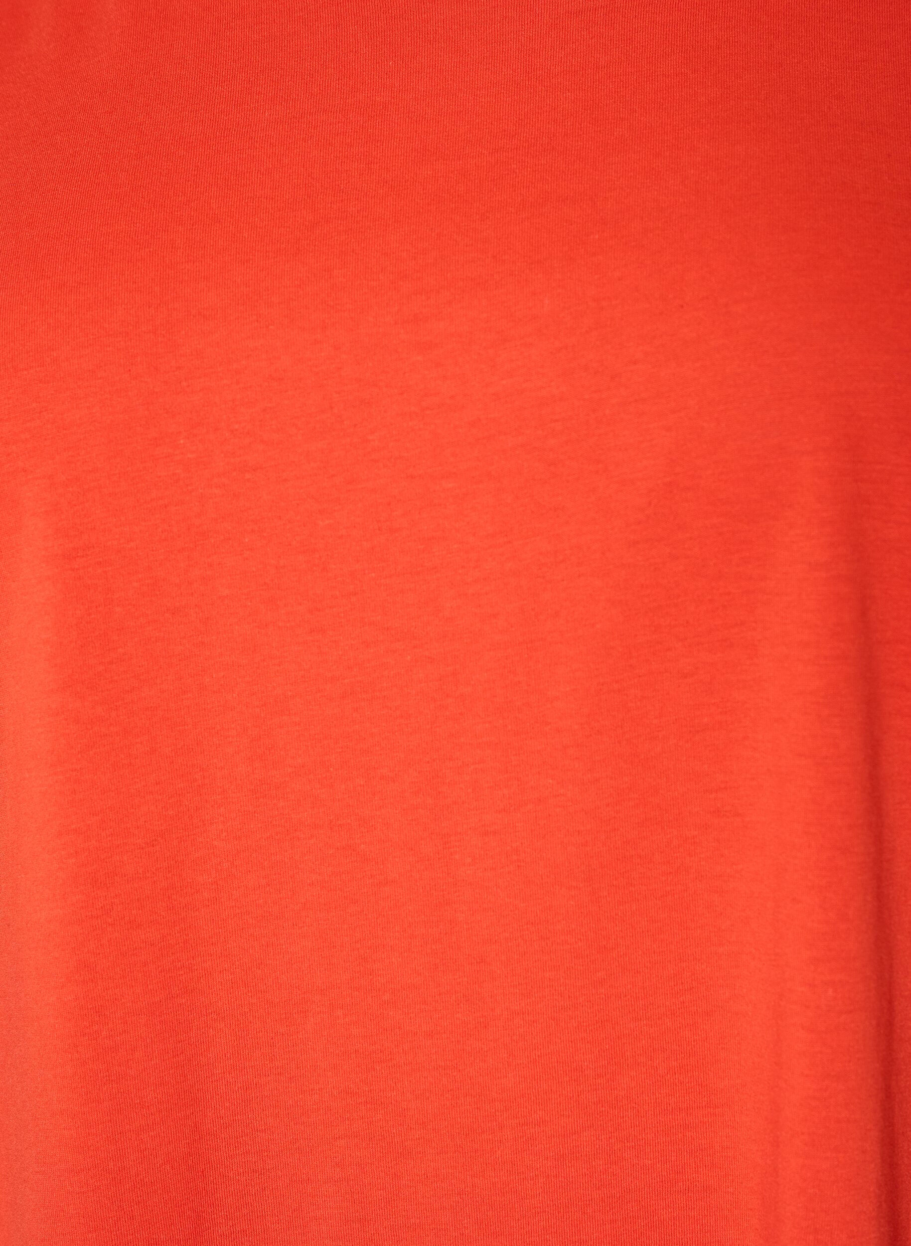 ZizziKortermet T-skjorte i bomullsblanding, Orange, Packshot image number 2