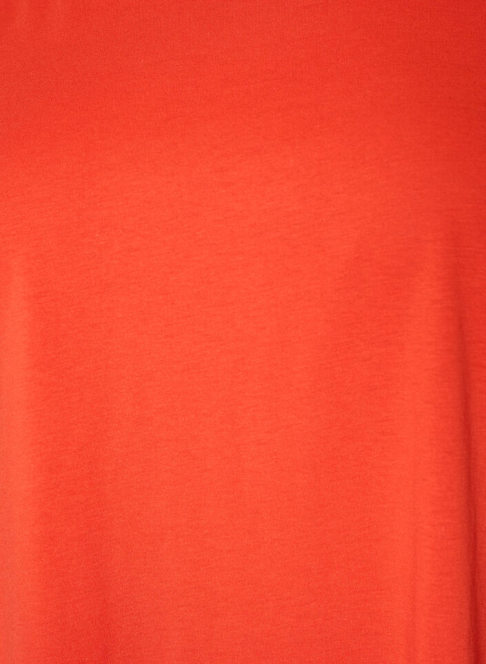 Kortermet T-skjorte i bomullsblanding, Orange, Packshot image number 2