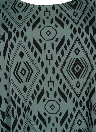 FLASH - Bluse med korte ermer og mønster, Balsam Graphic, Packshot image number 2
