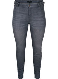 Amy jeans med høyt liv og push up-effekt, Grey Denim